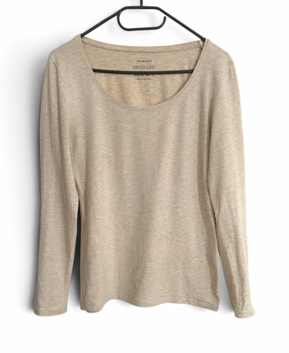 Damen langarmshirt beige - damen,