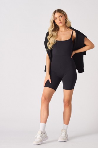 Damen schwarz unitard stretch - schwarz,