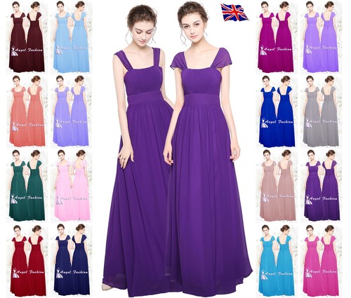 Chiffon ausschnitt bodenlang - chiffon, u-ausschnitt