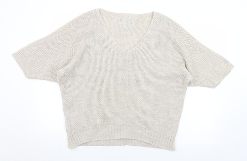 Beigefarbener damenpullover - beigefarbener,